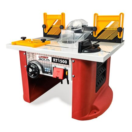 Lumberjack 1500W Variable Speed Bench Top Router Table with Integrated Motor Routing