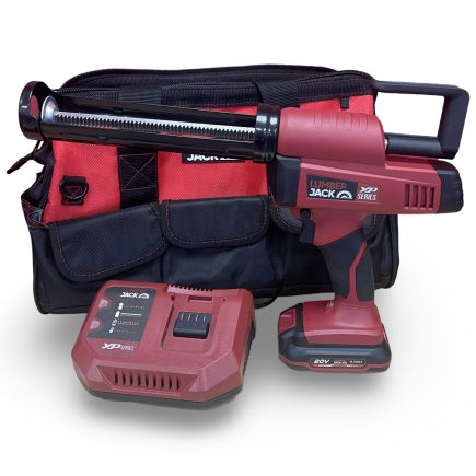 Lumberjack 20V Caulking Gun 1x 2Ah Battery, Fast Charger & Small Carry Bag