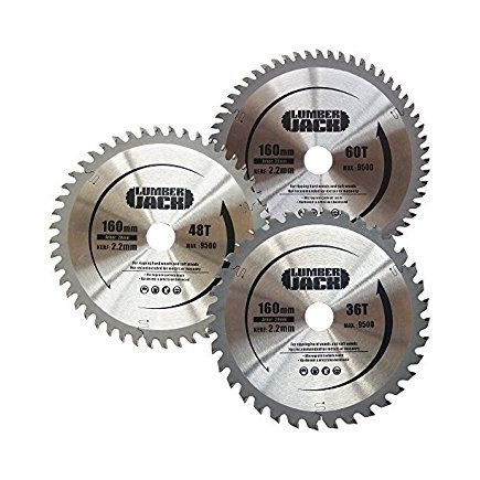 Lumberjack 160mm 60T 48T 36T Trade Circular Saw Blades 20mm Bore