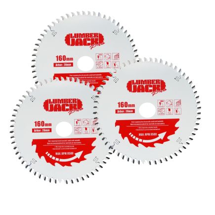 Lumberjack 160mm 60T 48T 36T Pro Circular Saw Blades 20mm Bore