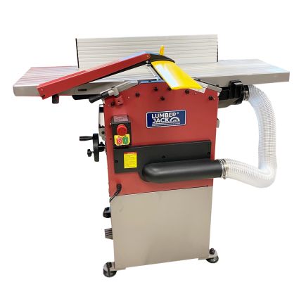 Lumberjack Industrial Heavy Duty Planer Thicknesser Includes Wheels & Integrated Dust Extractor
