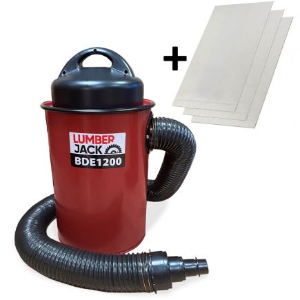 Lumberjack 1200W 50L Dust Chip Collector Extractor + 3 Extra Bags