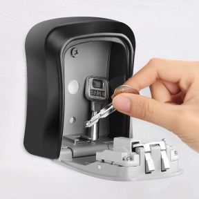 Lumberjack Wall Mounted Key Safe Box with 4 Digit Combination Lock, Weatherproof and Durable for Keys Storage & Secure Access