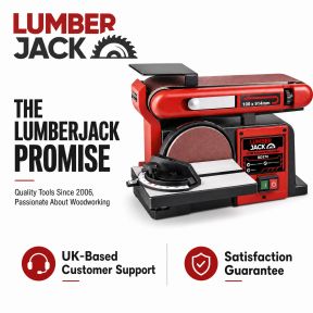 Lumberjack Belt & Disc Bench Top Sander Linisher Heavy Duty Cast Iron Base
