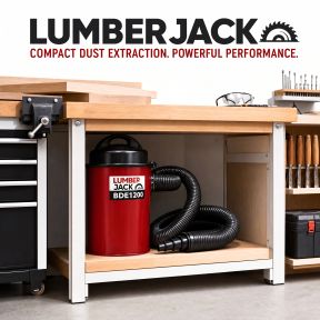Lumberjack 1200W 50L Dust Chip Collector Extractor hose Extraction 240V Workshop