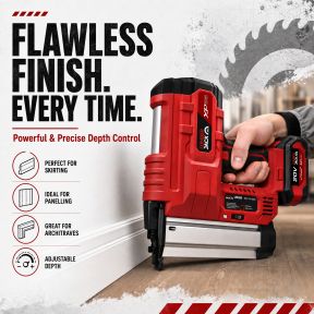 Lumberjack Cordless 20V XPSERIES Nail & Staple Gun Kit Fast Charger and 2Ah Battery with Case