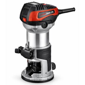 Lumberjack 710W Trim Router, Digital Display & 6 Variable Speeds, 13,000-33,000 RPM