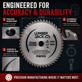 Lumberjack 254mm 60 Tooth Circular Saw Blade 30mm bore