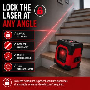 Lumberjack Laser Cross Level 360 Degree Self Levelling with Mode IP54 Shockproof