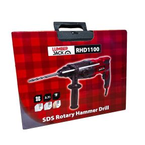 Lumberjack SDS Rotary Hammer Drill 850W with Drill Bits and Chisel Included