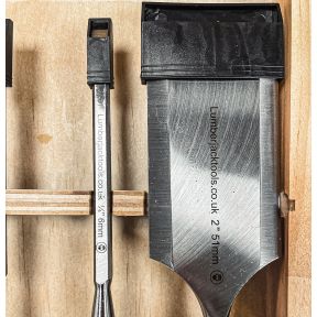 Lumberjack 8 Piece Bevel Edge Chisel Set with Strike Proof Caps Supplied in Wooden Case