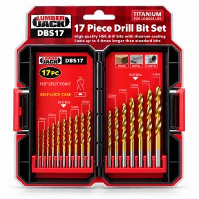 Lumberjack 17 Piece Drill Bit Set HSS Masonry Metal Bits
