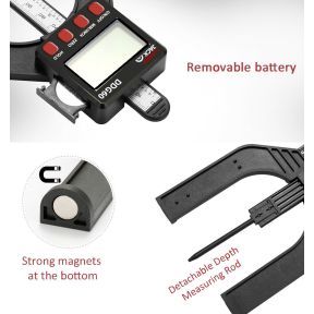 Lumberjack LCD Digital Height Depth Gauge Electronic Caliper Magnetic Ruler Tool 0- 85mm