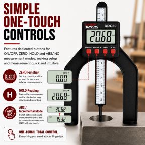 Lumberjack LCD Digital Height Depth Gauge Electronic Caliper Magnetic Ruler Tool 0- 85mm