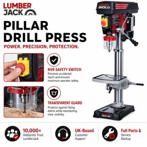 Lumberjack 16mm Bench Top Drill Press 12 Speed Electric Pillar Drills