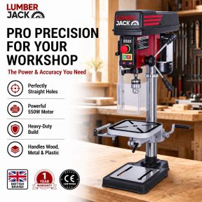 Lumberjack 16mm Bench Top Drill Press Digital Variable Speed Electric Pillar Drills