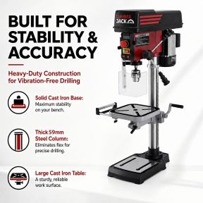 Lumberjack 16mm Bench Top Drill Press Digital Variable Speed Electric Pillar Drills