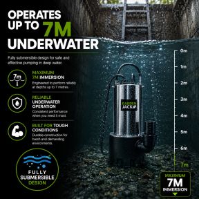 Gardenjack Submersible Dirty Water Pump Electric 230V