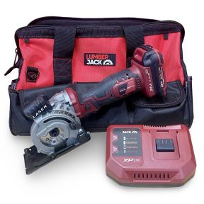 Lumberjack 20V Mini Plunge Saw 1x 2Ah Battery, Fast Charger & Carry Bag