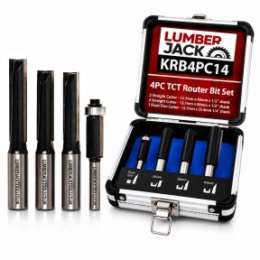 Lumberjack 4Pc TCT Kitchen Router Worktop Bit Set Tools Kit Cutter Laminate Worktop