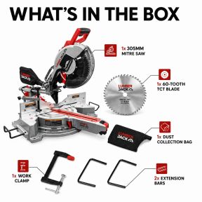 Lumberjack PRO SERIES 12 Inch Double Bevel Mitre Saw with LED Shadow Light
