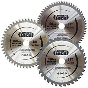 Lumberjack 160mm 60T 48T 36T Trade Circular Saw Blades 20mm Bore