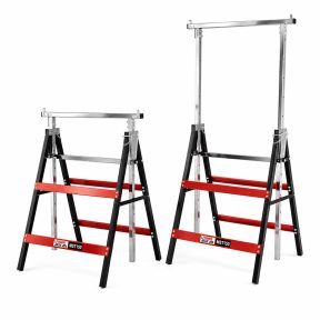 Lumberjack 2 x Lumberjack Folding Work Horse Trestle Saw Adjustable Height Stand 150kg Each