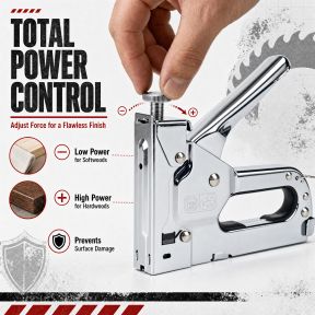 Lumberjack 3 in 1 Heavy Duty Staple Nail Gun Stapling & Nailing Tacker