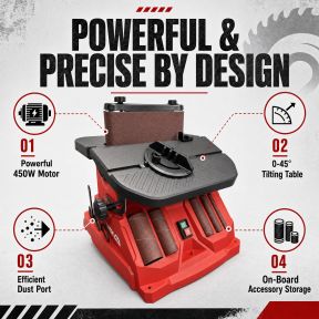 Lumberjack 2-IN-1 Oscillating Belt & Bobbin Spindle Sander 450W