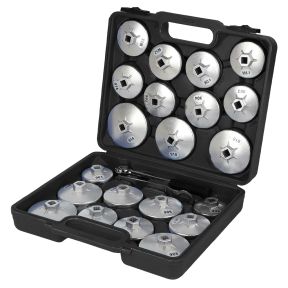 Autojack 23pcs Oil Filter Removal Cap Cup Wrench Socket Tool Kit compatible for BMW VW Universal