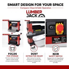 Lumberjack Portable Bench Top Thicknesser 330mm