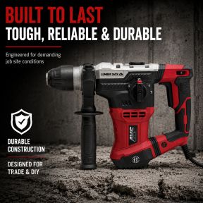 Lumberjack SDS Rotary Hammer Drill 1050W with Drill Bits and Chisel Included