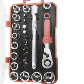 Lumberjack Socket & Bit Set Metric 25 Pc 1/4