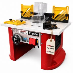 Lumberjack 1500W Variable Speed Bench Top Router Table with Integrated Motor Routing