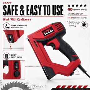 Lumberjack 2 in 1 Electric Staple and Nail Gun Stapler & Nailer Tacker