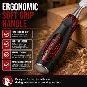Lumberjack 4 Piece Chisel Set Bevel Edge With Strike Through Cap