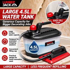 Lumberjack 2000W Wallpaper Stripper, Powerful Steam Wallpaper Remover 230V