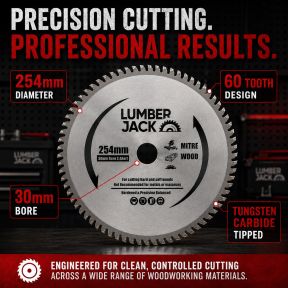 Lumberjack 254mm 60 Tooth Circular Saw Blade 30mm bore