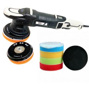 Autojack 150mm Dual Action Car Polisher with Digital Speed + Pads
