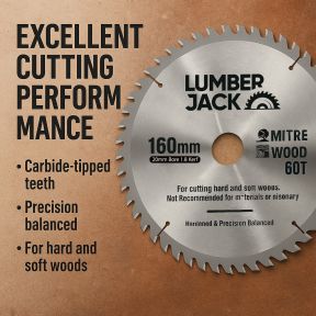 Lumberjack 160mm 60T Trade Circular Saw Blades 20mm Bore