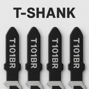 Lumberjack T-Shank Jigsaw Blades 5 Pack 100mm Clean Reverse Cuts for Wood & Laminates