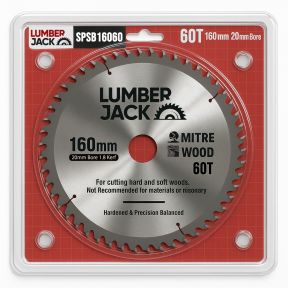 Lumberjack 160mm 60T Trade Circular Saw Blades 20mm Bore