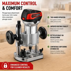 Lumberjack Plunge Router Base Attachment 145mm x 110mm