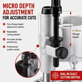 Lumberjack Plunge Router Base Attachment 145mm x 110mm