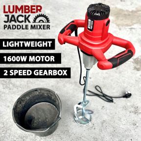 Lumberjack 1600W Paddle Mixer Variable Speed Cement Mix